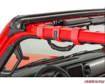 Quadratec Red Ultimate Sport Bar Grab Handles for Jeep 1955-2021 - 14117 0001
